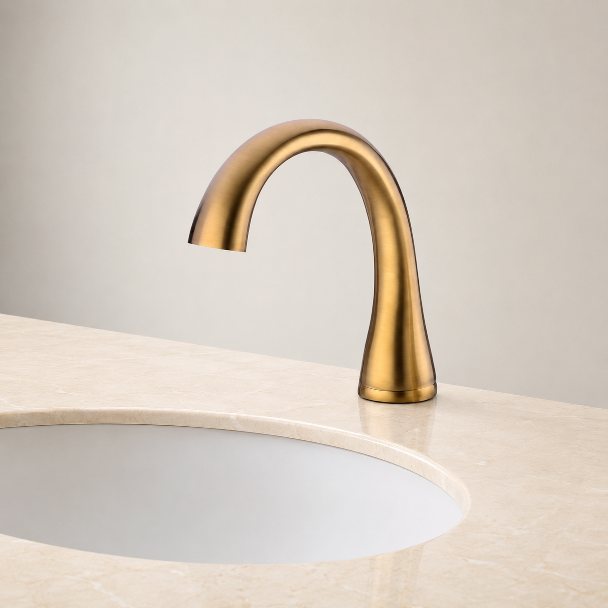 Fontana Commercial Brushed Gold Touchless Automatic Sensor Hands Free Faucet